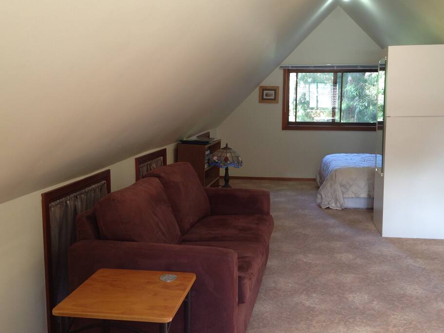 The apartment upstairs.