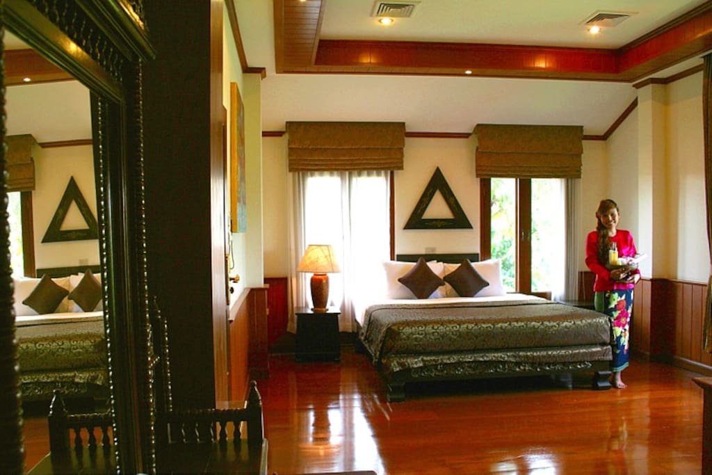 Teak-wood floor 1st bedroom