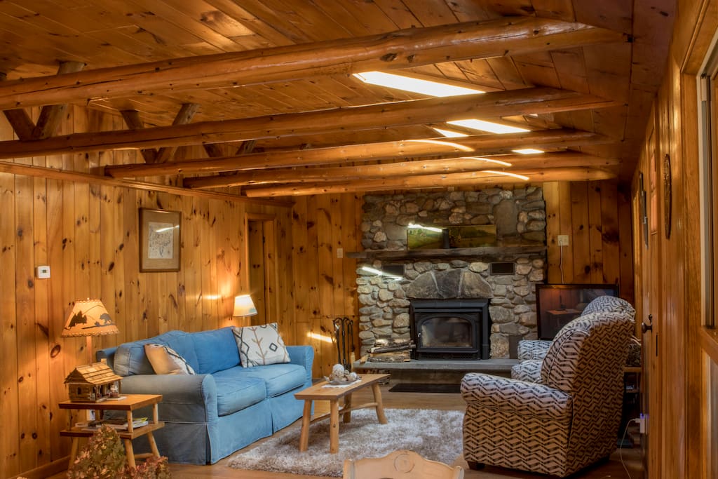 Living room with Vermont Casting Fireplace