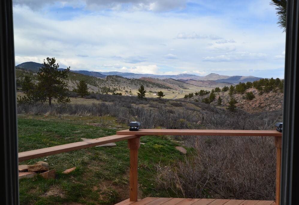 View from deck. Right outside french doors