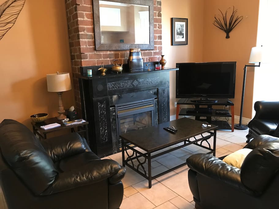 Living Area with Propane Fireplace