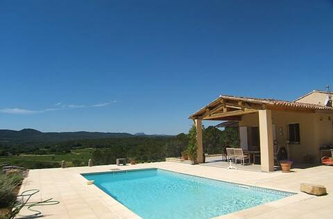 8-p villa La Farigoulette, pool, great views