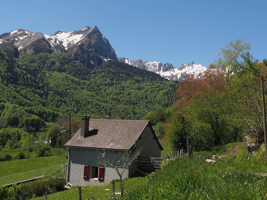 arrivée à la cabane