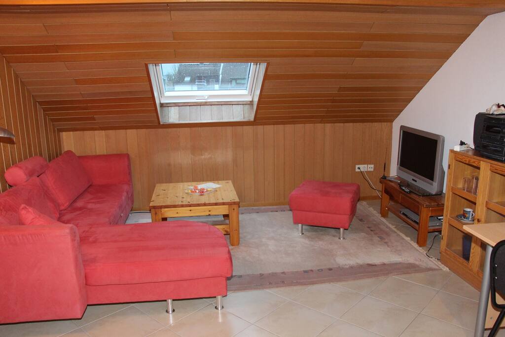Wohnzimmer mit Schlafcouch (für 3. Person)