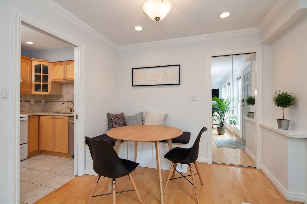 Dining area just off the kitchen