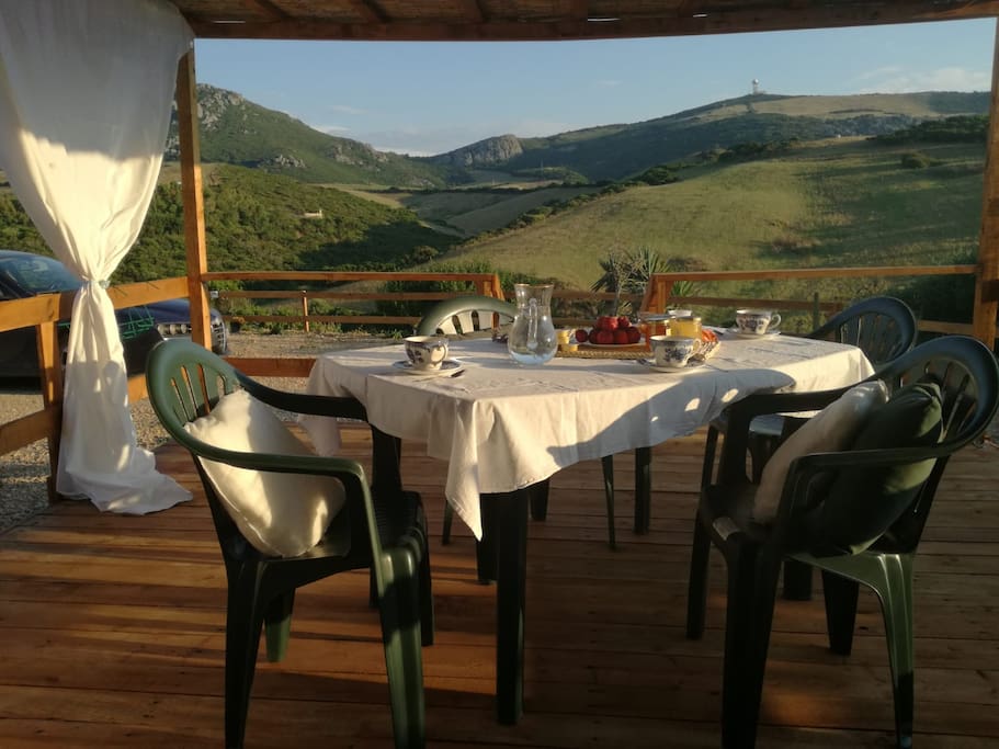 Patio con il panorama sulla valle