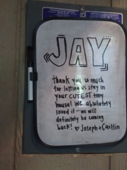 Notes like this one make us very, very happy! Thank you Joseph and Caitlin!