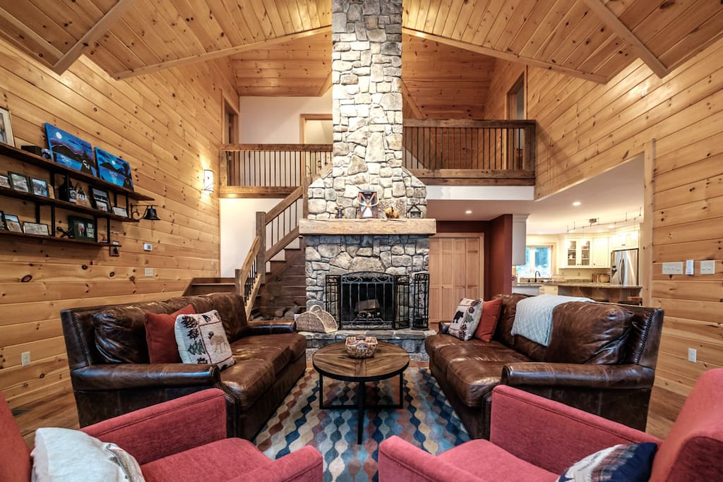 Seating in the great room for everyone. The center of the home brings everyone together for cards, puzzles, games and laughs