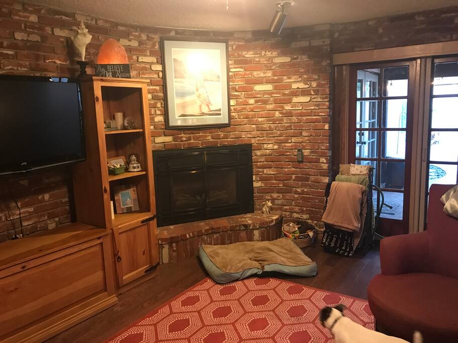 Living room fireplace