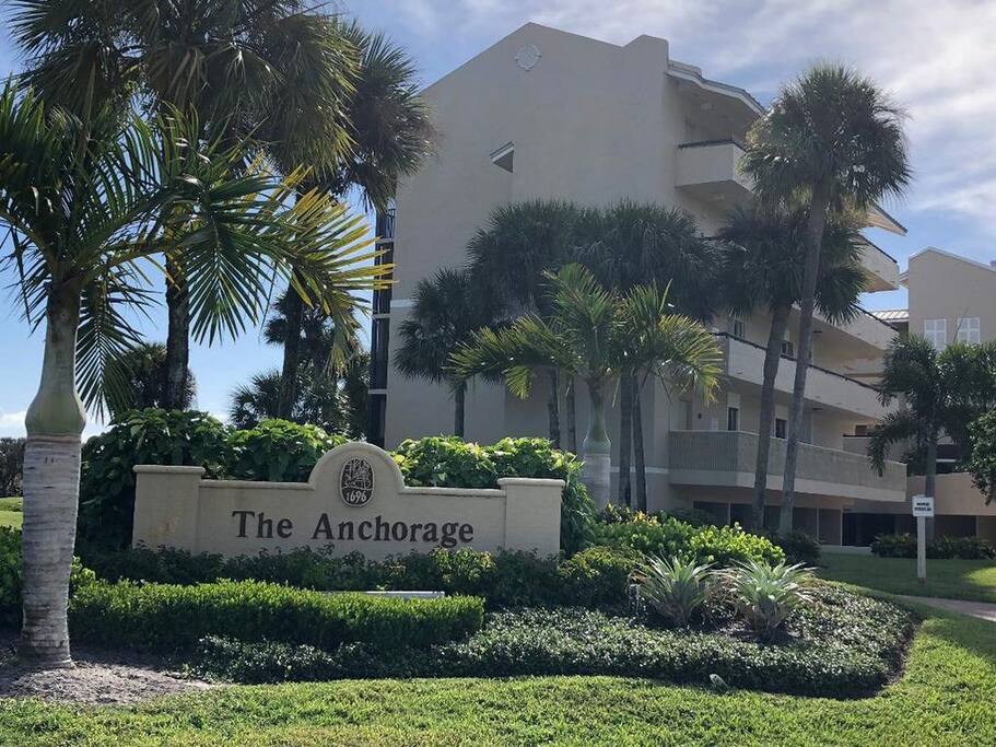 Entrance to condo, Golf course view from front Intercoastal water view from back