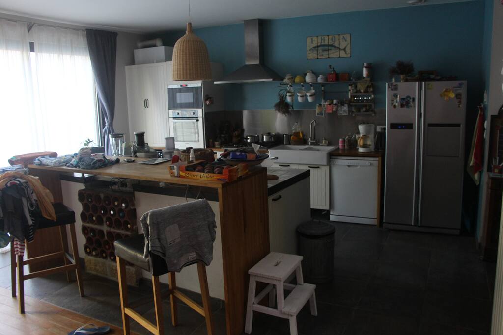 Cuisine ouverte sur salon