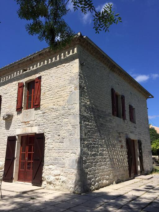 The house with surrounding terraces