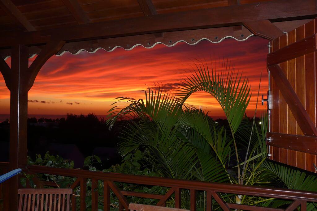 sunset vu de la terrasse