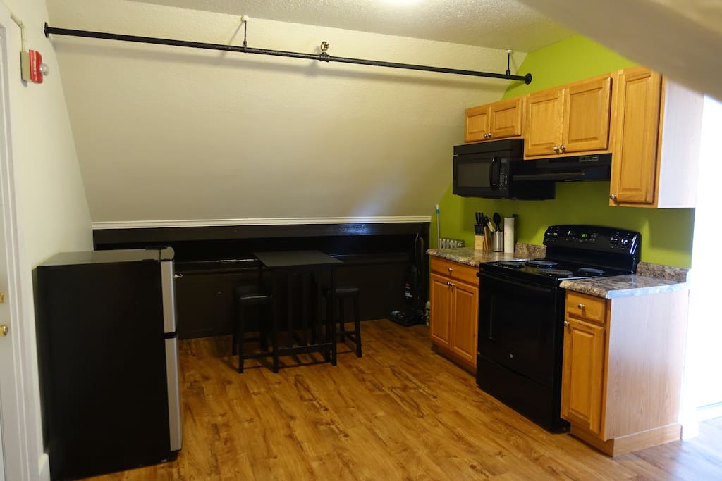 Semi-private kitchen shared with just one other guestroom.