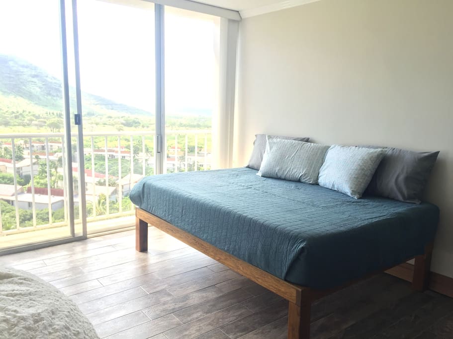 Watch the moonrise over the valley as you lie in the comfort of our queen sized memory foam bed.