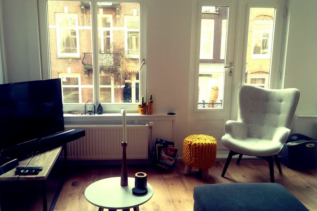 Living room with kitchen included