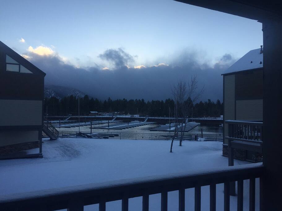 Winter on the Porch (view from bedroom, too)