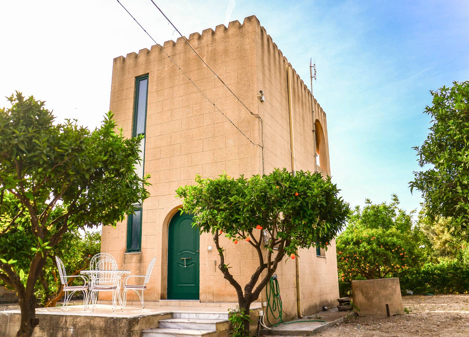 The Tower with the Orange tree garden