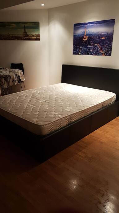 Lit double matelas bultex 140x190 cm