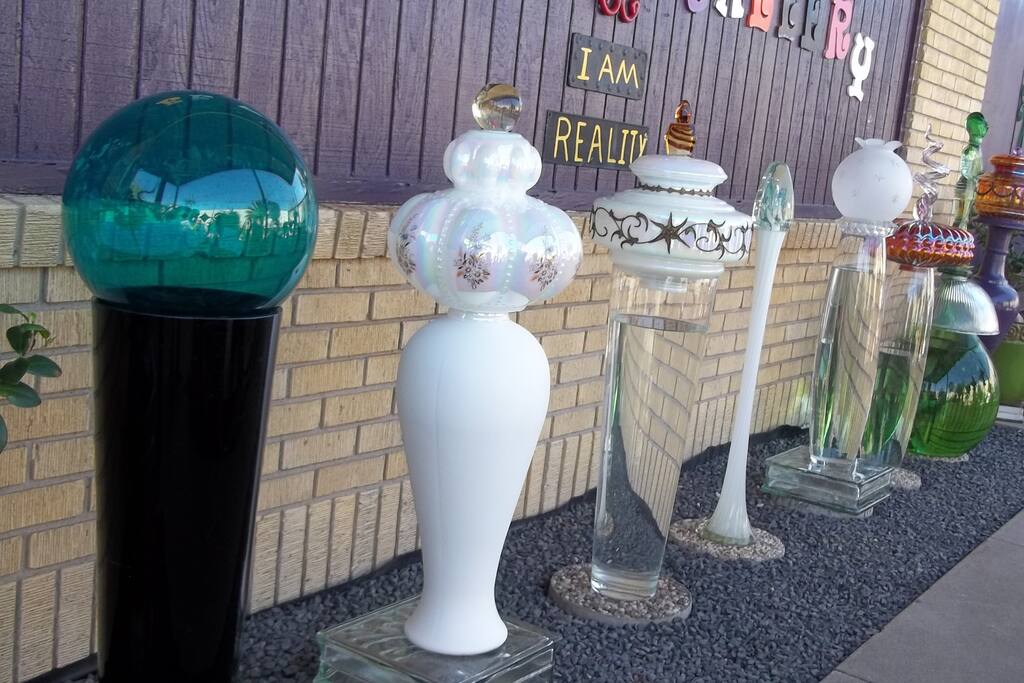 The front courtyard glass garden