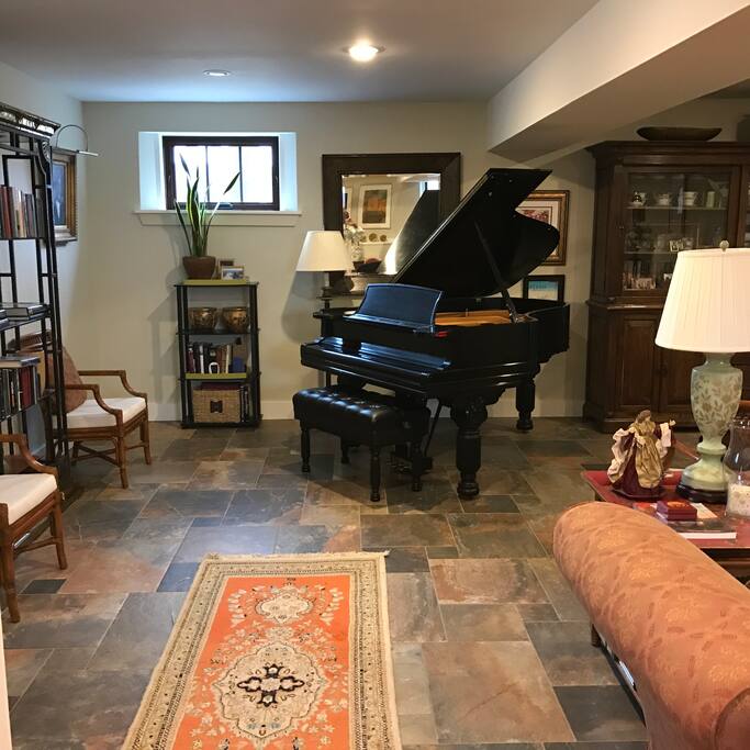 Lower Level Living and Music Room