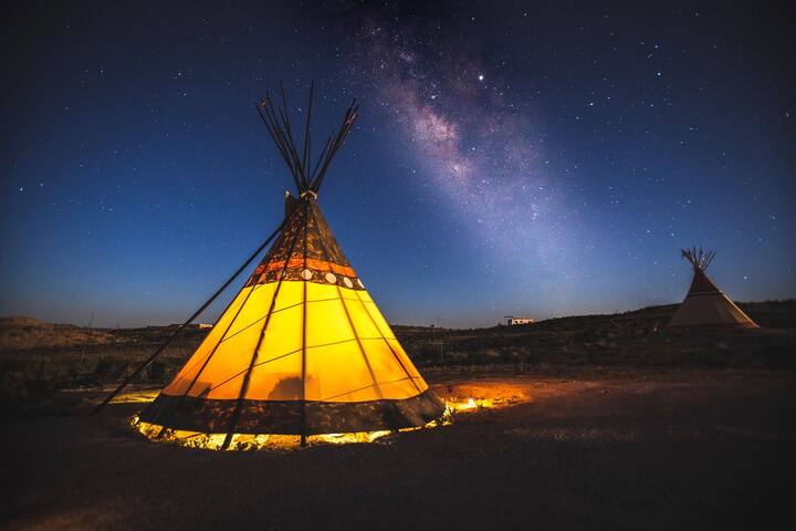 La Luna Tipi At The Buzzard S Roost Sep 2021 Terlingua Texas Tx Usa 1 Bedroom 1 Bathroom