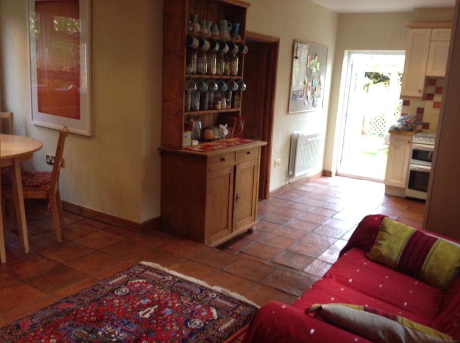Breakfast in the large kitchen/ dining room