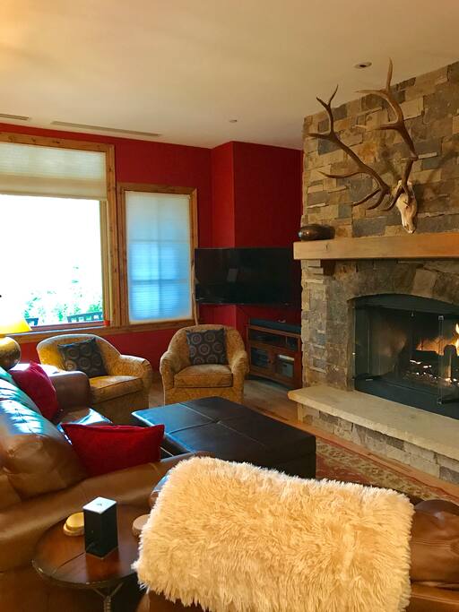 Stay cozy and watch the game or a movie by the gas fireplace. All it takes is the flip of a switch!