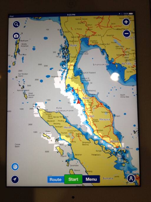 Overview of the sailing area