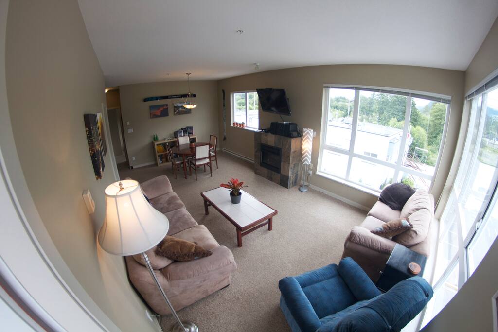 Living and dining space.