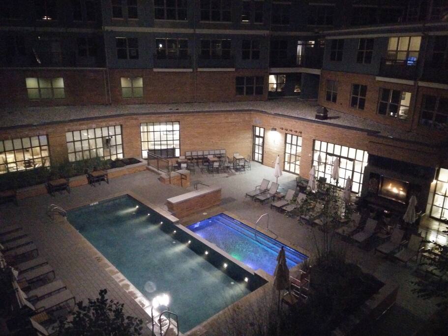View from the bedroom in the evening