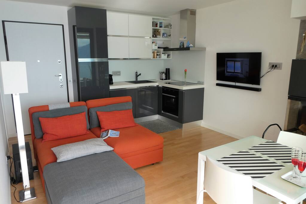 Furnishing is modern, convenient and can be easily rearranged depending on your need or mood