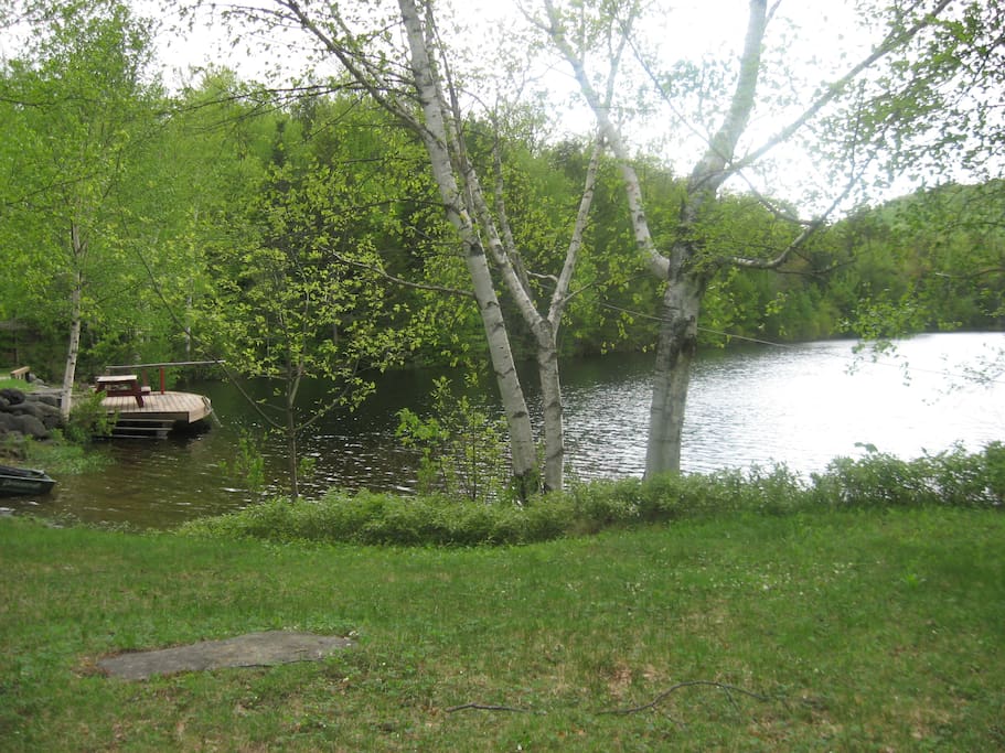 Log Cabin on Lovely Mountain Pond Cabins for Rent in Newry, Maine