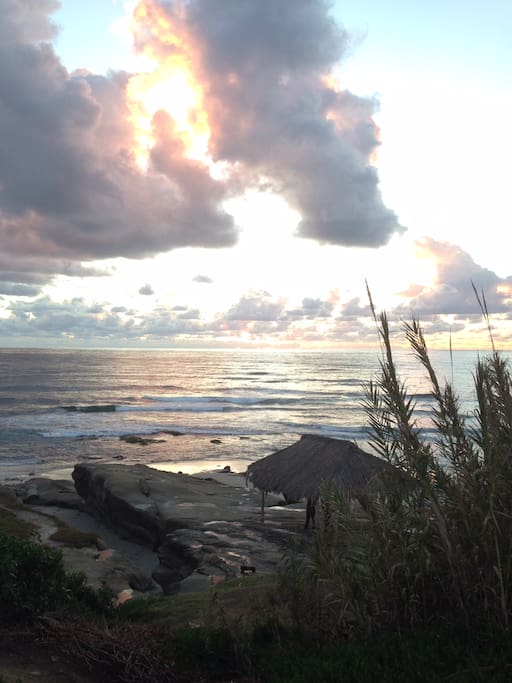 Windansea beach at sunset.