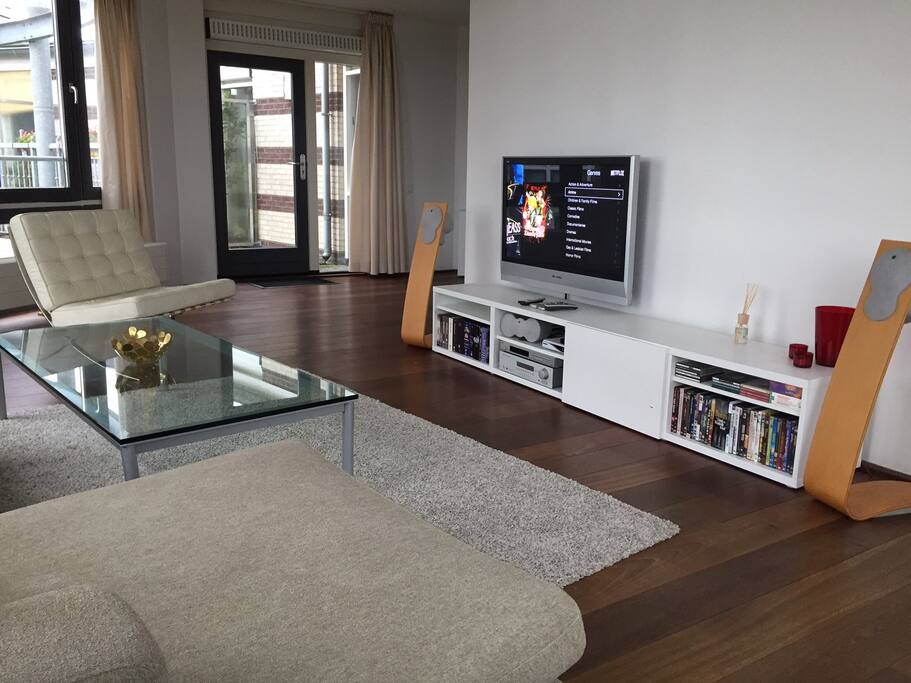 Entertainment: Netflix, Sat-TV, DVD & CD collection, boardgames)
