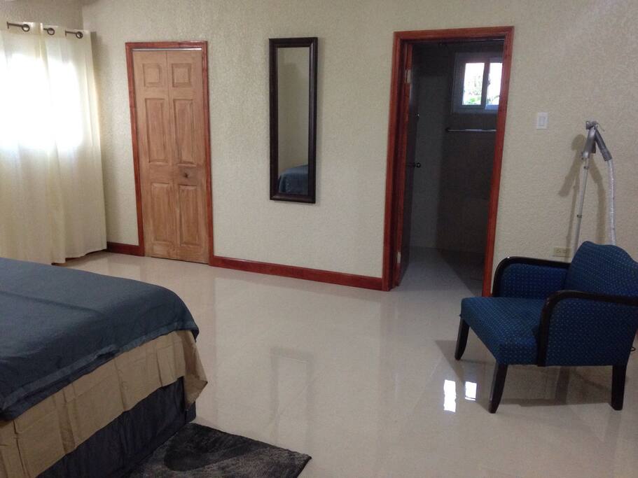 Very spacious master bedroom.