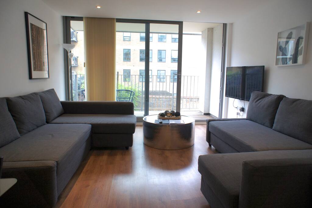 Here's the Living room with two double sofa-beds for extra guests