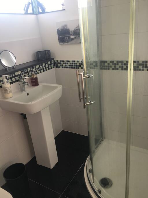 Private shower room.