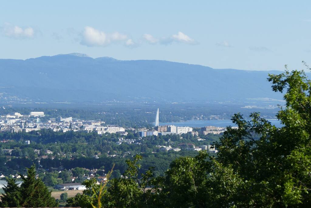 Vue sur le bassin Genevois et le Jura