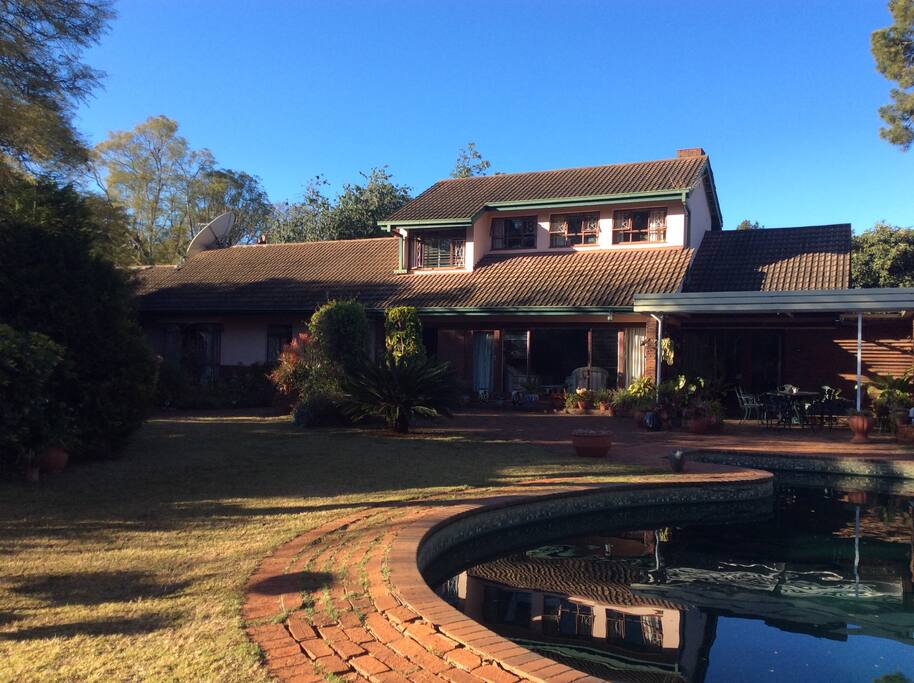 View of the house and pool