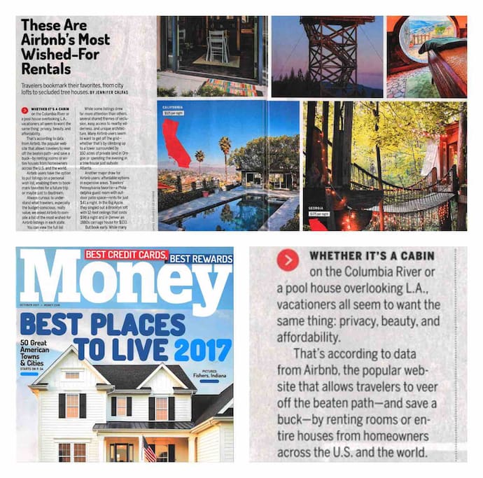 Thanks to all of you, we were featured in Time, Money Magazine, Real Simple and Parade Magazine for being “The Most Wished-For Listing in California”!!!
https://www.realsimple.com/work-life/travel/destinations/best-airbnb-listings