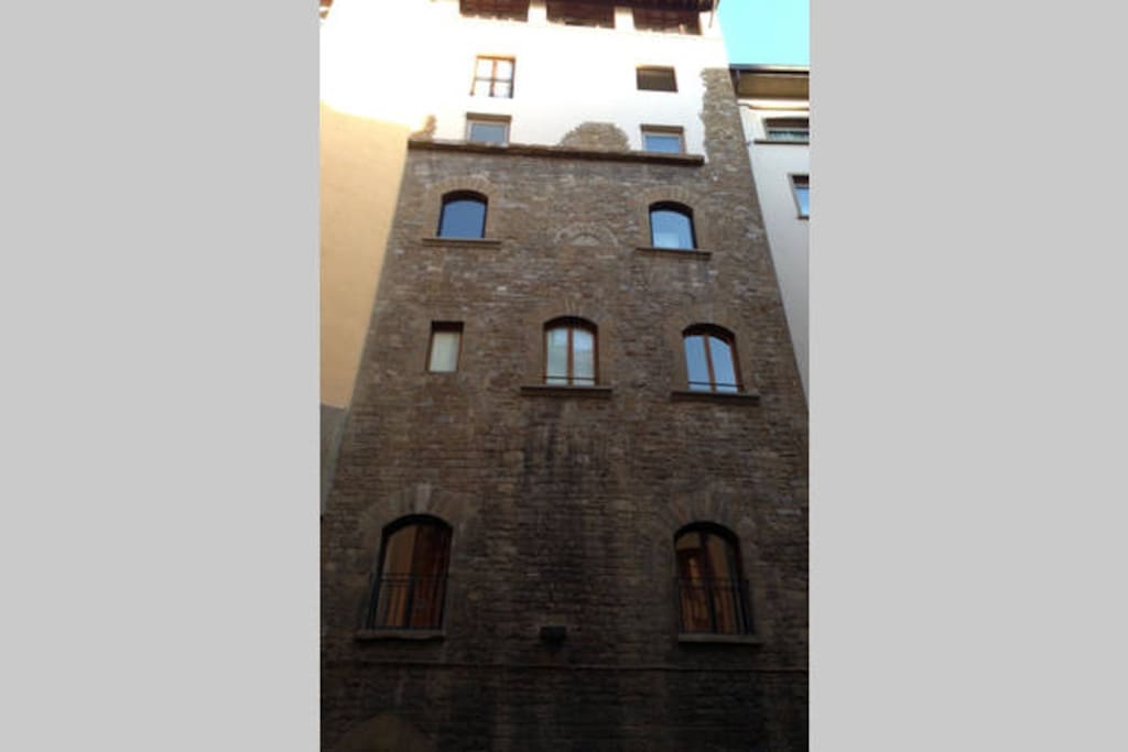Inside an old tower on Ponte Vecchio