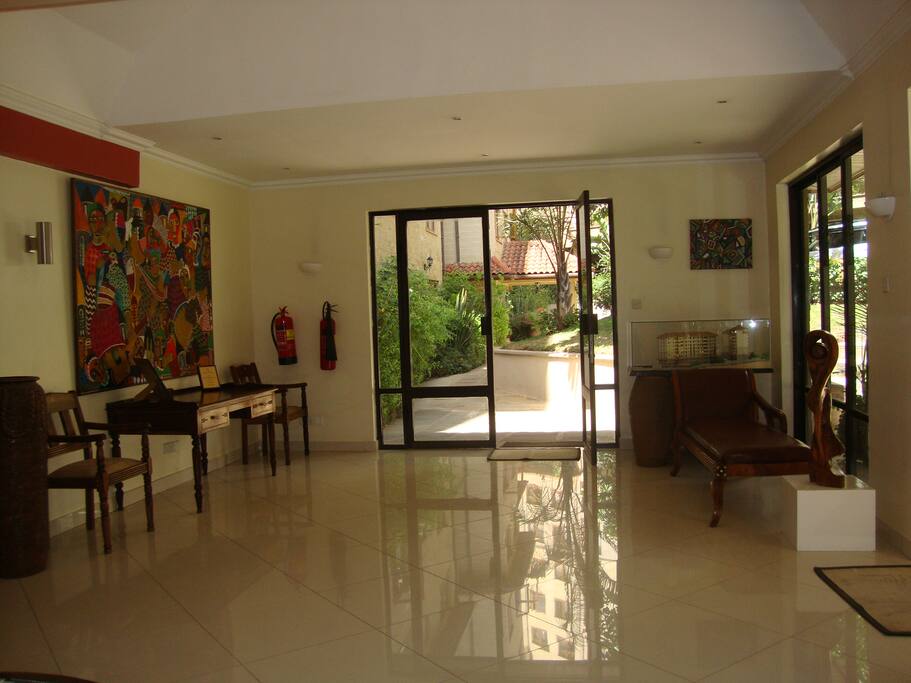 The reception area where we will check you in
