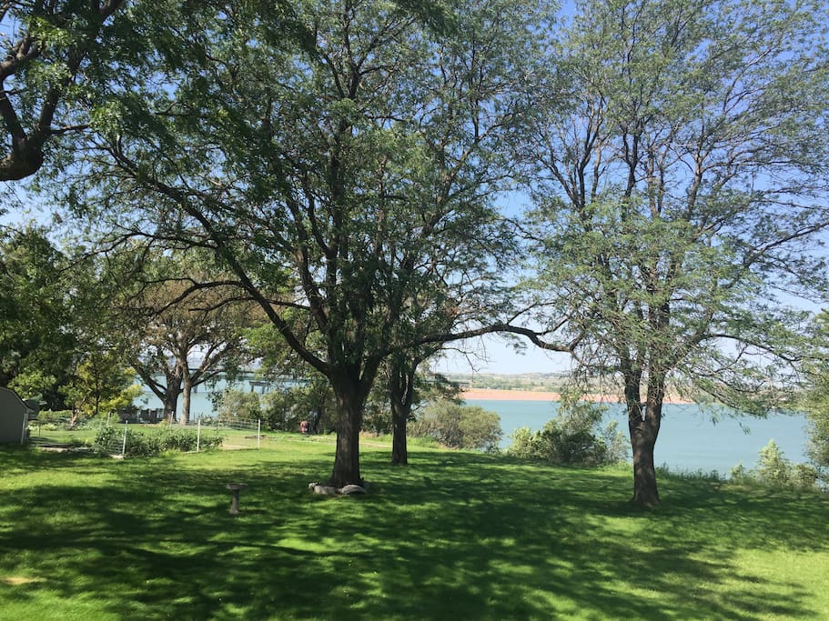 View of Missouri River from deck