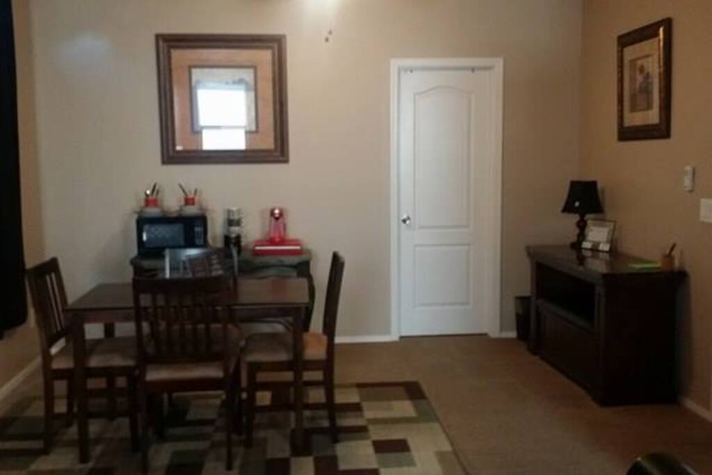 Desk / Laptop Friendly Work Area With Lamp & Seating In Master Suite For Guest Only Access