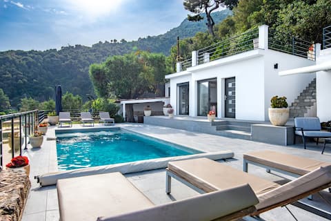 At the gates of Monaco Sea view villa with swimming pool