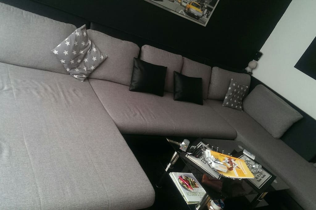 Mein gemütliches Wohnzimmer,in dem ihr schlafen dürft!