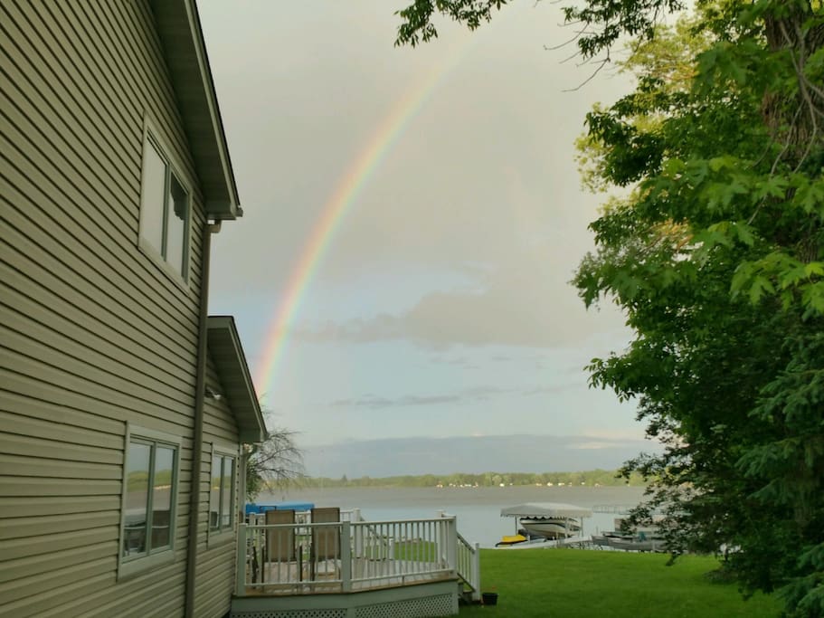 Rainbow over the lake