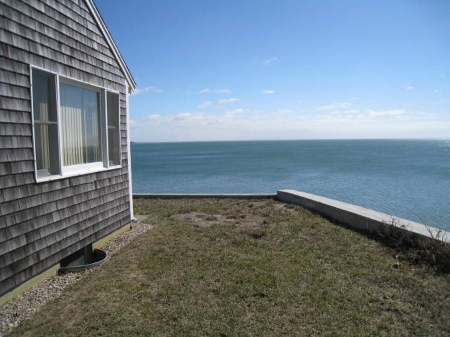 Enjoy (but be very careful as there is a steep drop over the sea wall!