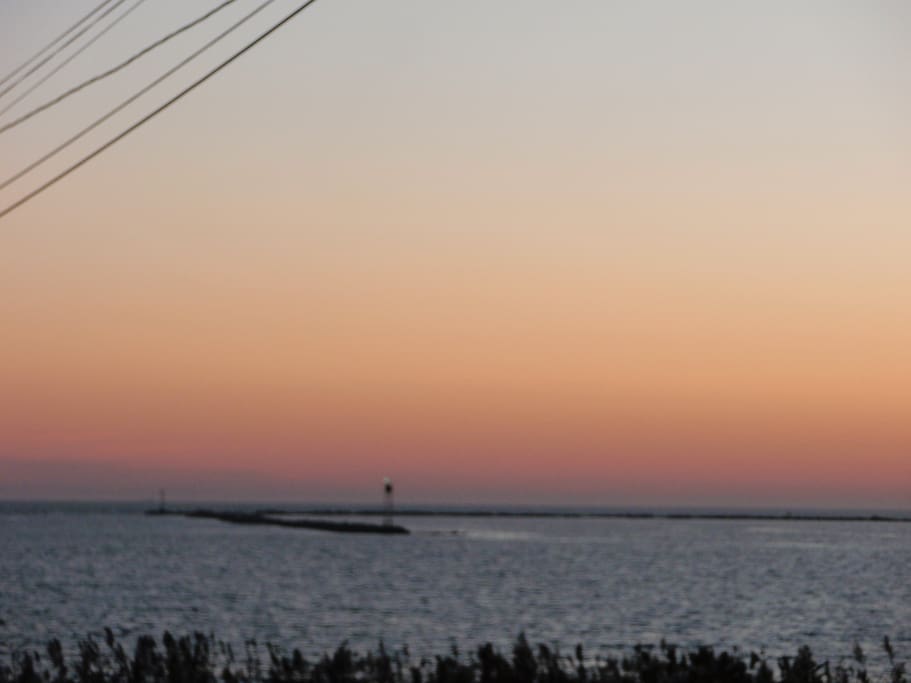 Enjoy ocean view from deck with distant view of block island